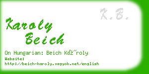 karoly beich business card